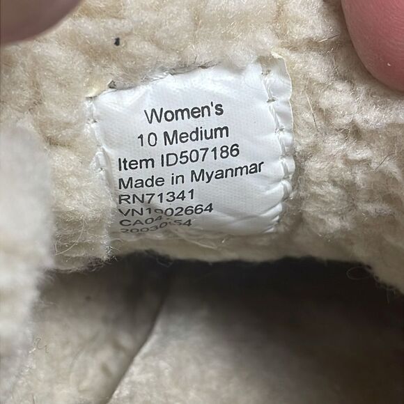 L.L.Bean Cozy Sherpa Fleece Plum Purple Women’s Sz 10M Slip On Slipper Booties - Picture 6 of 11